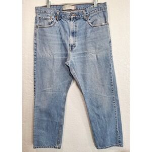 Vintage Levi's 505 Jeans Mens 36x30 Straight Leg Medium Wash Blue Denim Pants